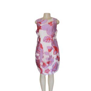 Diane Von Furstenburg Claudia Floating Flowers Sleeveless Dress Size 10